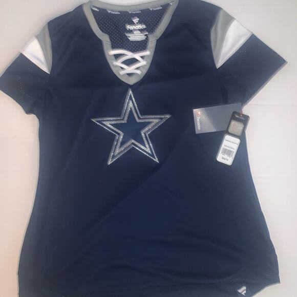 FANATICS DALLAS COWBOYS Lace-Up Shirt. M - Picture 9 of 11